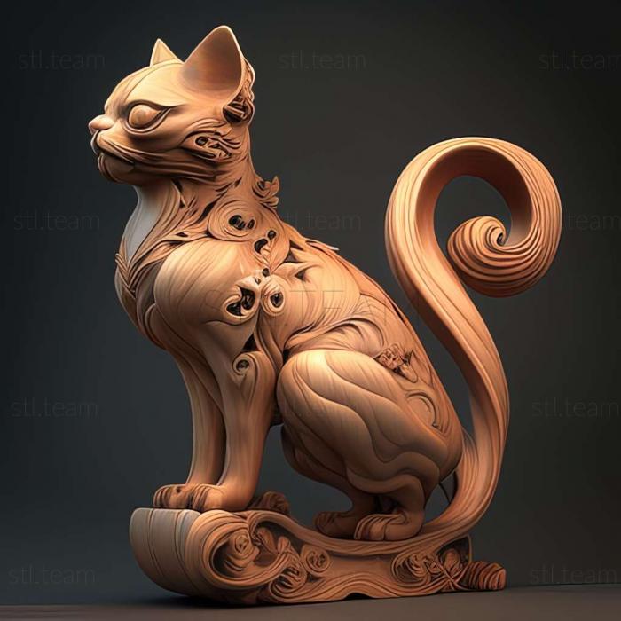 3D model Dragon Li cat (STL)